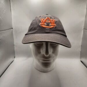 47 Brand Auburn Tigers Hat Mens OSFA Gray Orange AU Logo Adjustable Baseball Cap